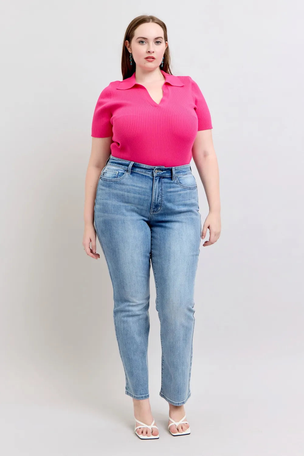 Judy Blue Plus Size High Waist Dad Jeans - Sydney So Sweet