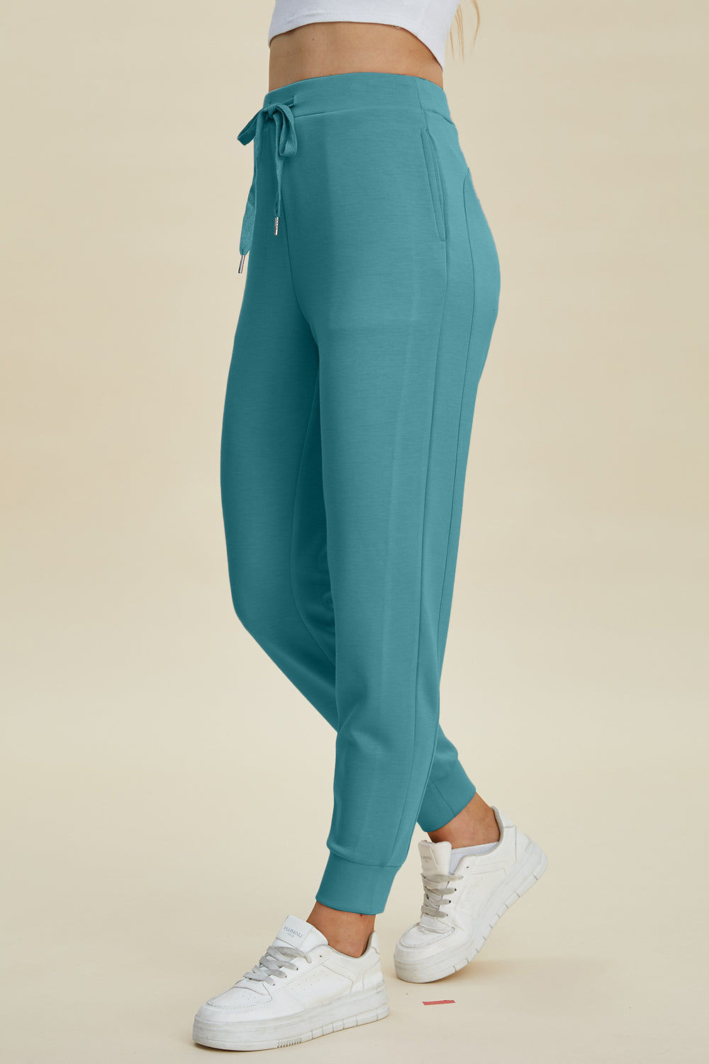 Basic Bae Full Size Air Scuba Drawstring High Waist Joggers - Sydney So Sweet