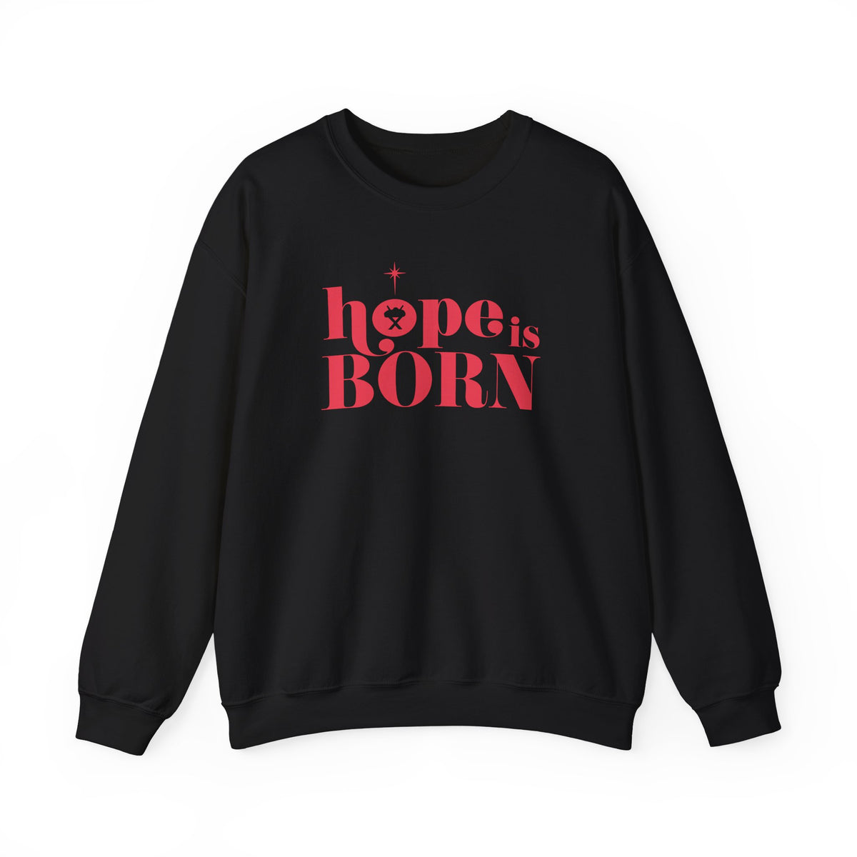 Hope is Born Nativity Christmas Season Crewneck Unisex Sweatshirt