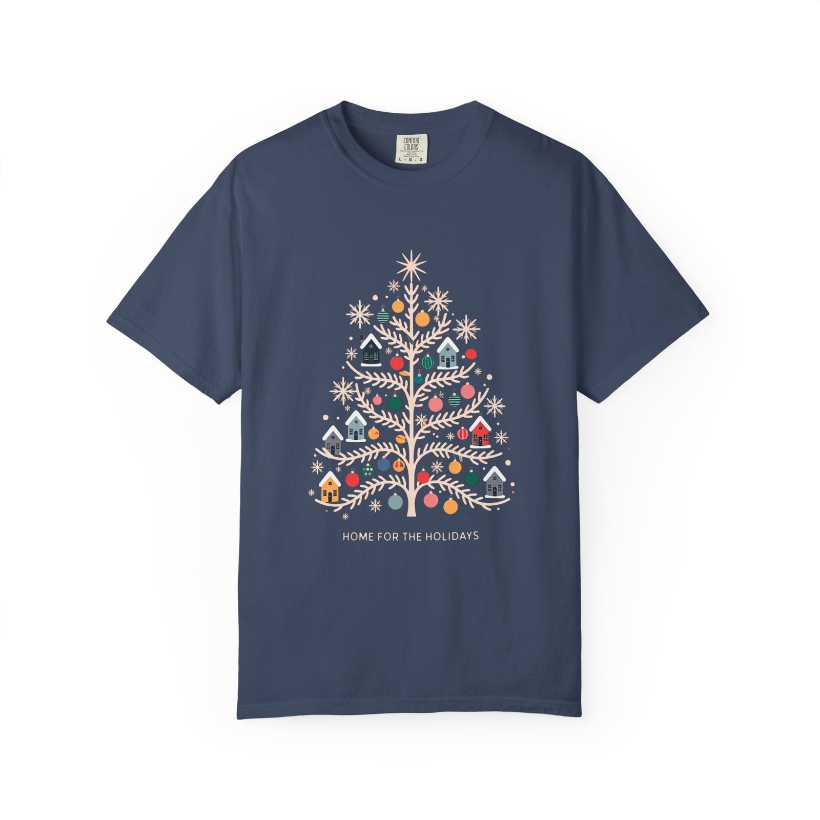 Home for the Holiday Christmas Tree Tee Holiday Graphic T-Shirt