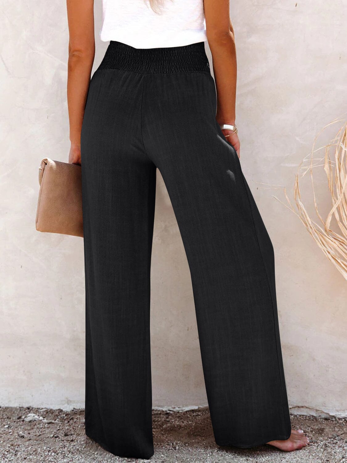 Full Size Decorative Button High Waist Pants - Sydney So Sweet