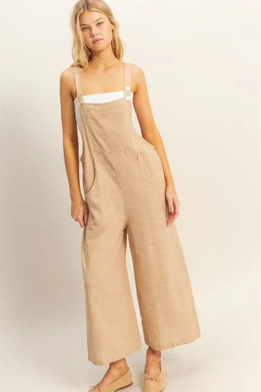 HYFVE Textured Wide Leg Overall - Sydney So Sweet