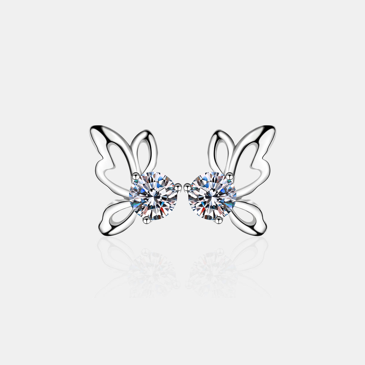 1 Carat Moissanite Butterfly Shape Earrings - Sydney So Sweet