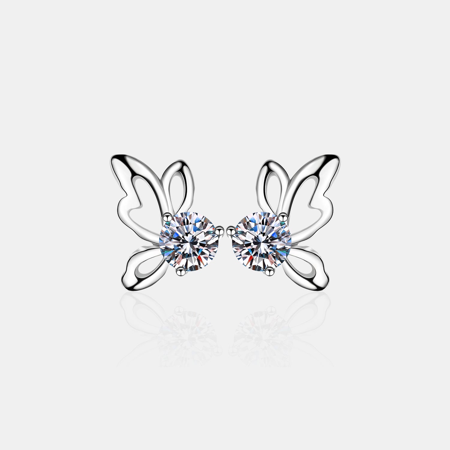 1 Carat Moissanite Butterfly Shape Earrings - Sydney So Sweet