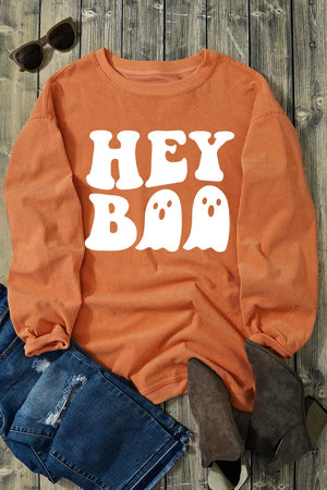 Hey Boo Ghost Women's Graphic Long Sleeve Sweatshirt - Sydney So Sweet