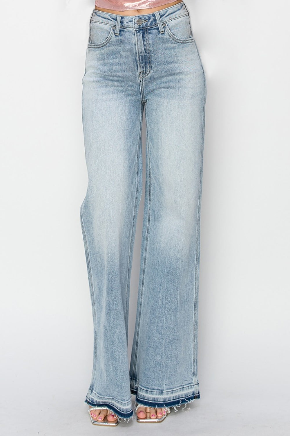 Risen Full Size High Rise Wide Leg Jeans - Sydney So Sweet