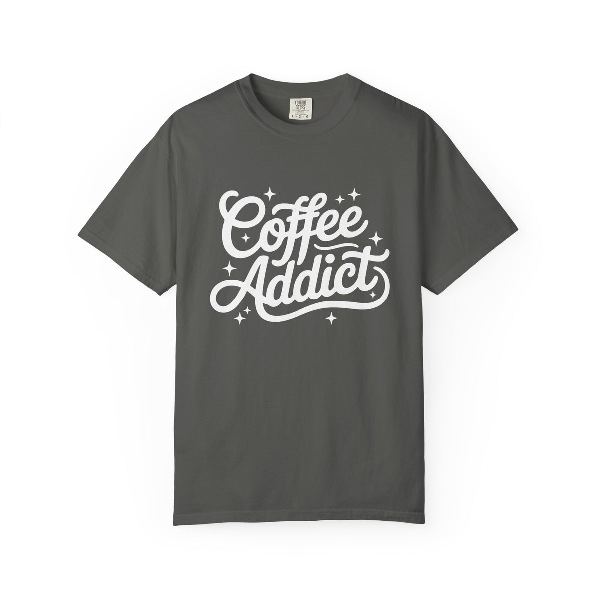 Coffee Addict T-Shirt Retro Script Graphic Tee for Coffee Lovers