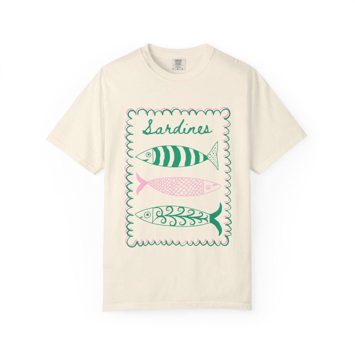 Sardines Graphic T-Shirt Women's Vintage Coastal Fish Tee