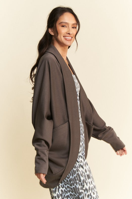 Davi & Dani Dolman Long Sleeve Open Front Jacket - Sydney So Sweet