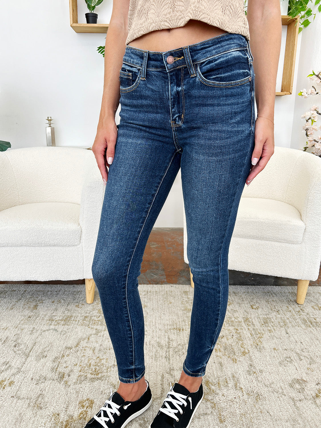 Judy Blue Full Size Classic Handsand Skinny Jeans - Sydney So Sweet