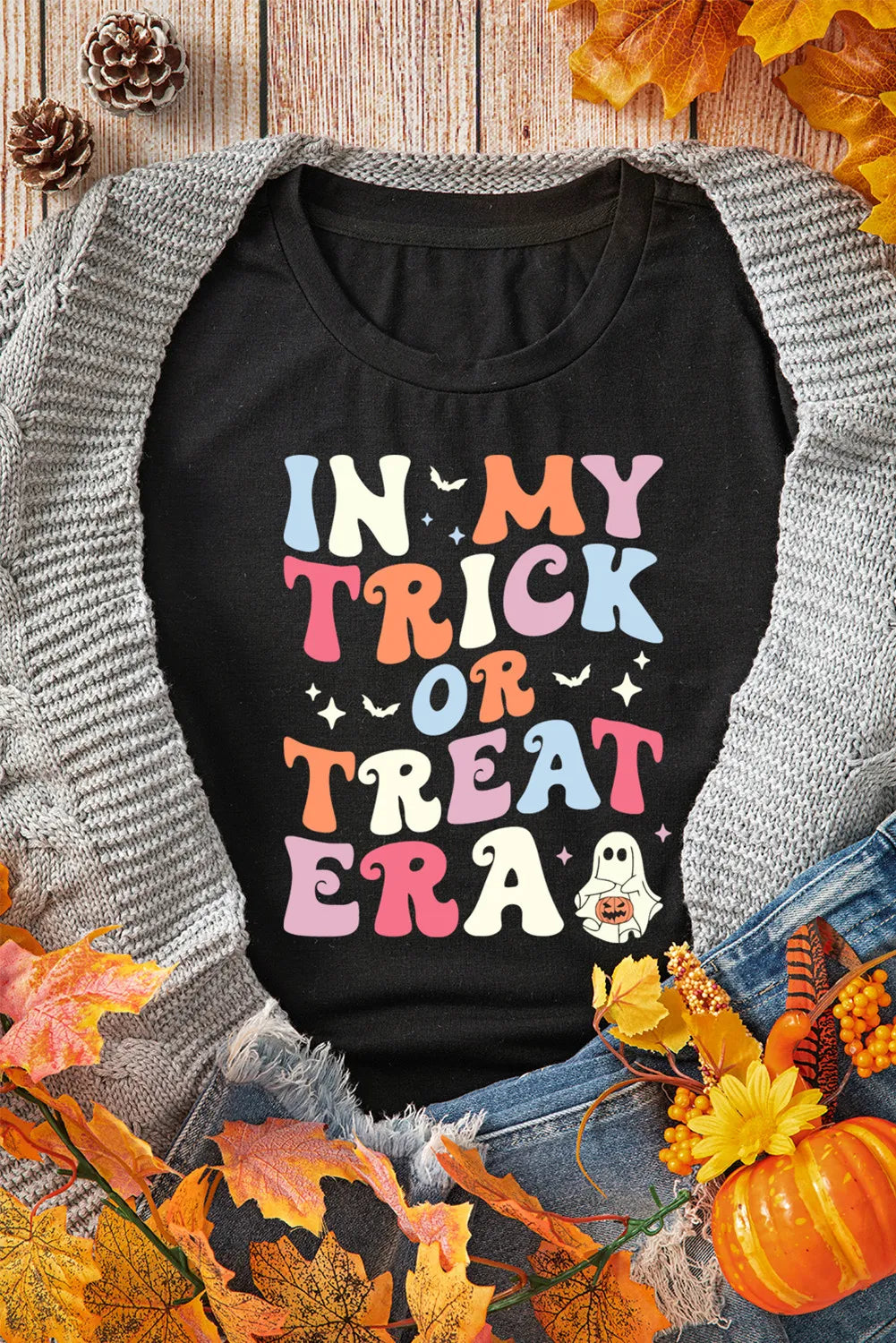 In My Trick or Treat Era Women's Graphic Short Sleeve T-Shirt - Sydney So Sweet