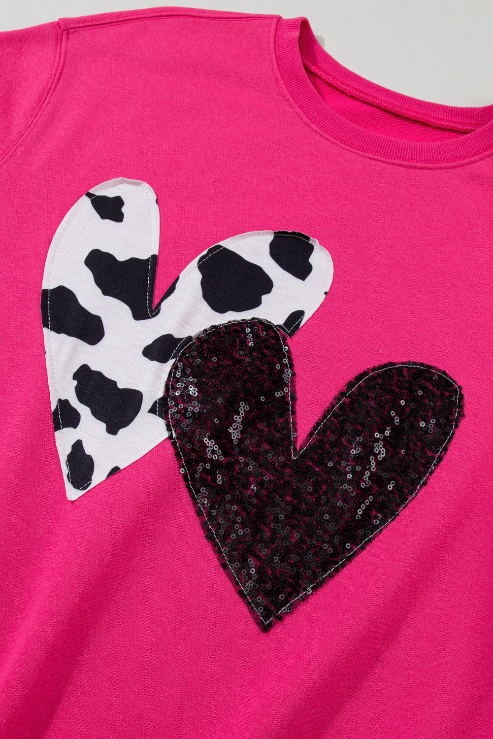 Heart Patch Long Sleeve Sweatshirt - Sydney So Sweet