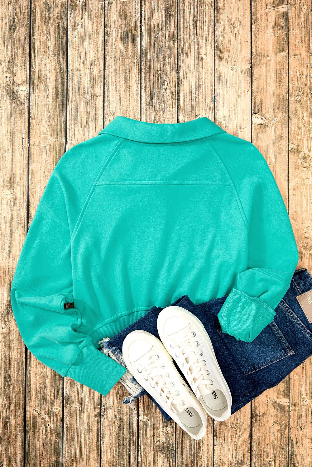 Half Zip Long Sleeve Sweatshirt - Sydney So Sweet