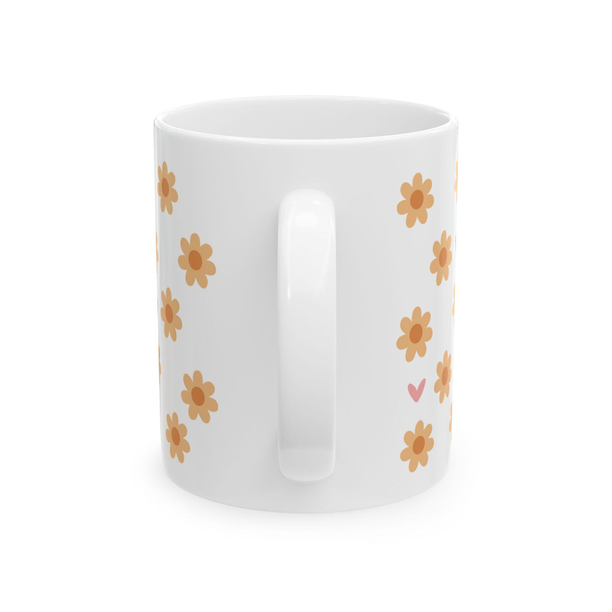 She Is Strong Ceramic Mug — Proverbs 31:25 Yellow Floral Inspirational Coffee Cup
