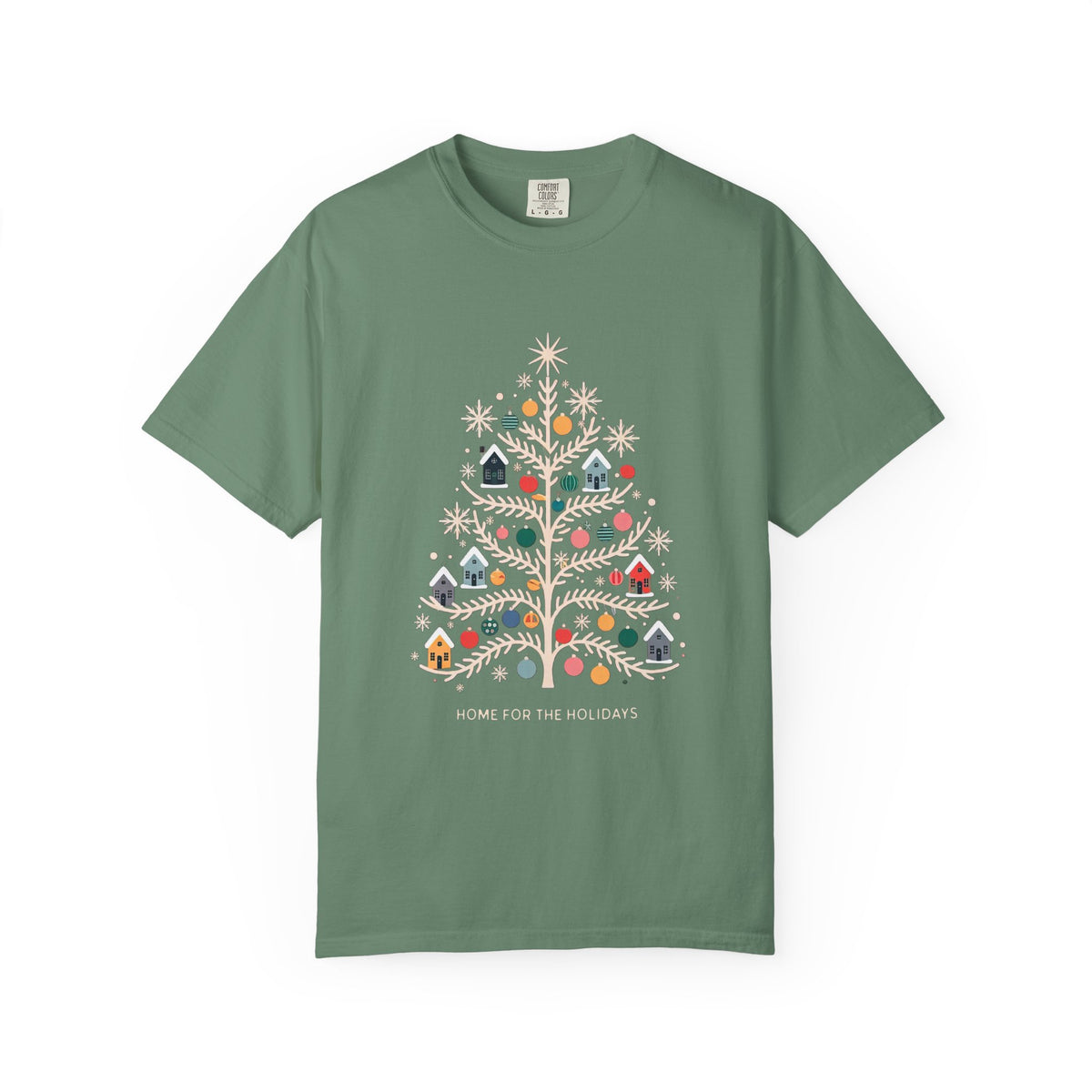 Home for the Holiday Christmas Tree Tee Holiday Graphic T-Shirt