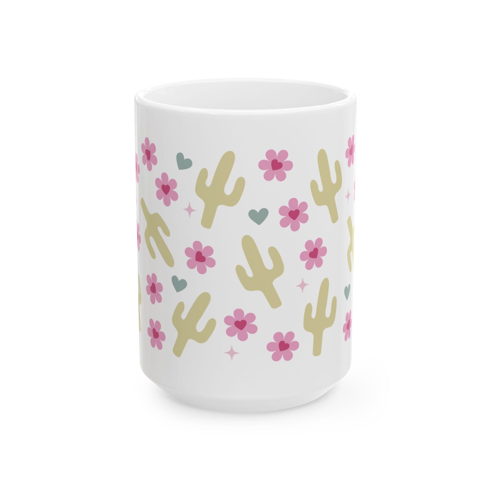 Cactus Crush Mug — Cute Desert Pattern Coffee Cup (11oz, 15oz)