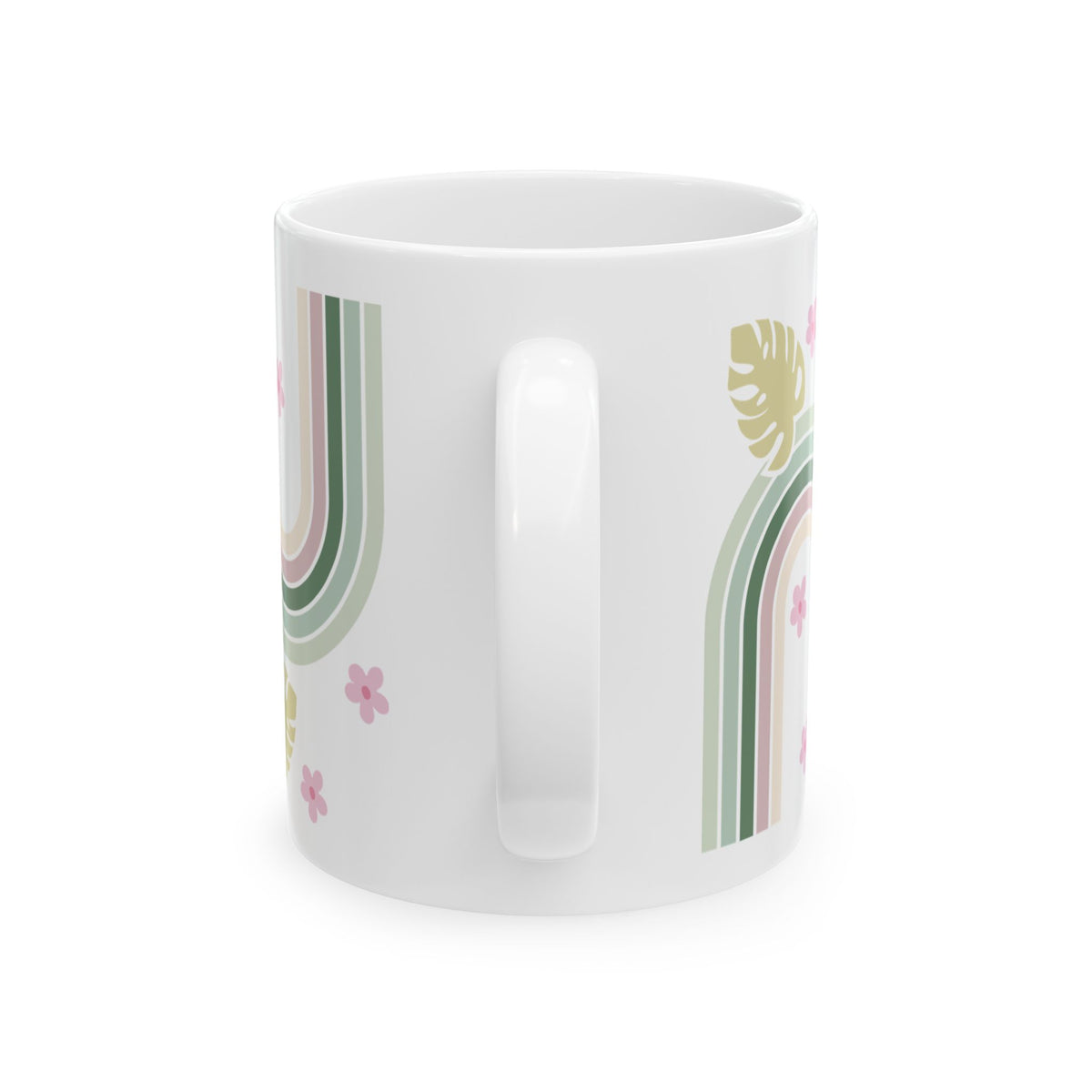 Retro In Bloom Cute Ceramic Mug Coffee Cup (11oz & 15oz)
