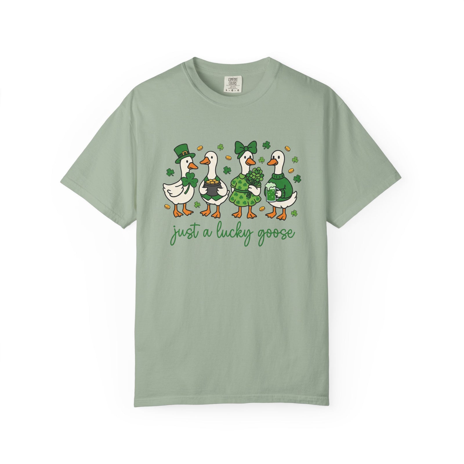 Just a Lucky Goose St. Patrick's Day Graphic T-Shirt Unisex Short Sleeve Tee