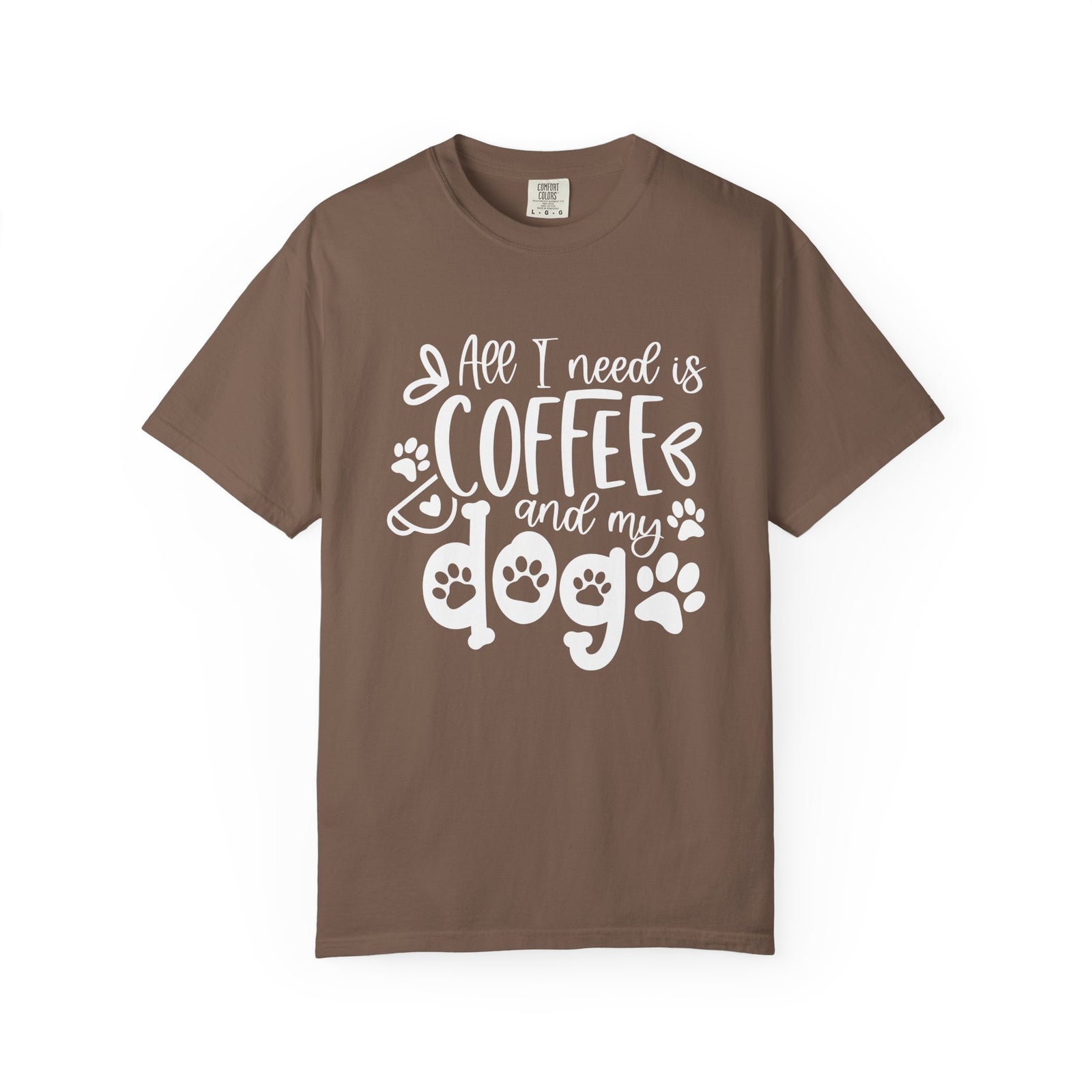 Coffee and My Dog T-Shirt Cute Dog Lover Coffee Graphic Tee