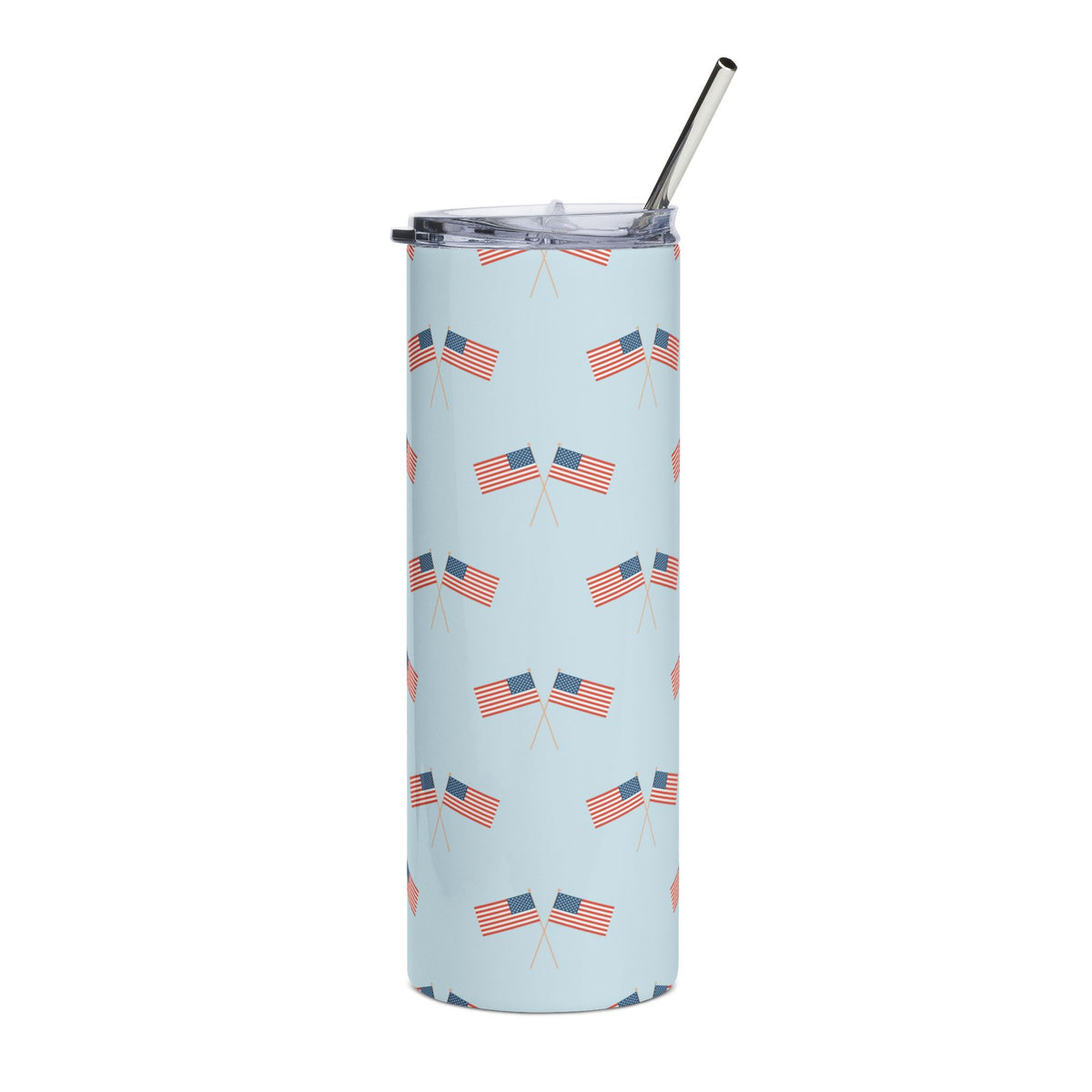 American Flag 20oz Stainless Steel Tumbler Patriotic Insulated Travel Cup