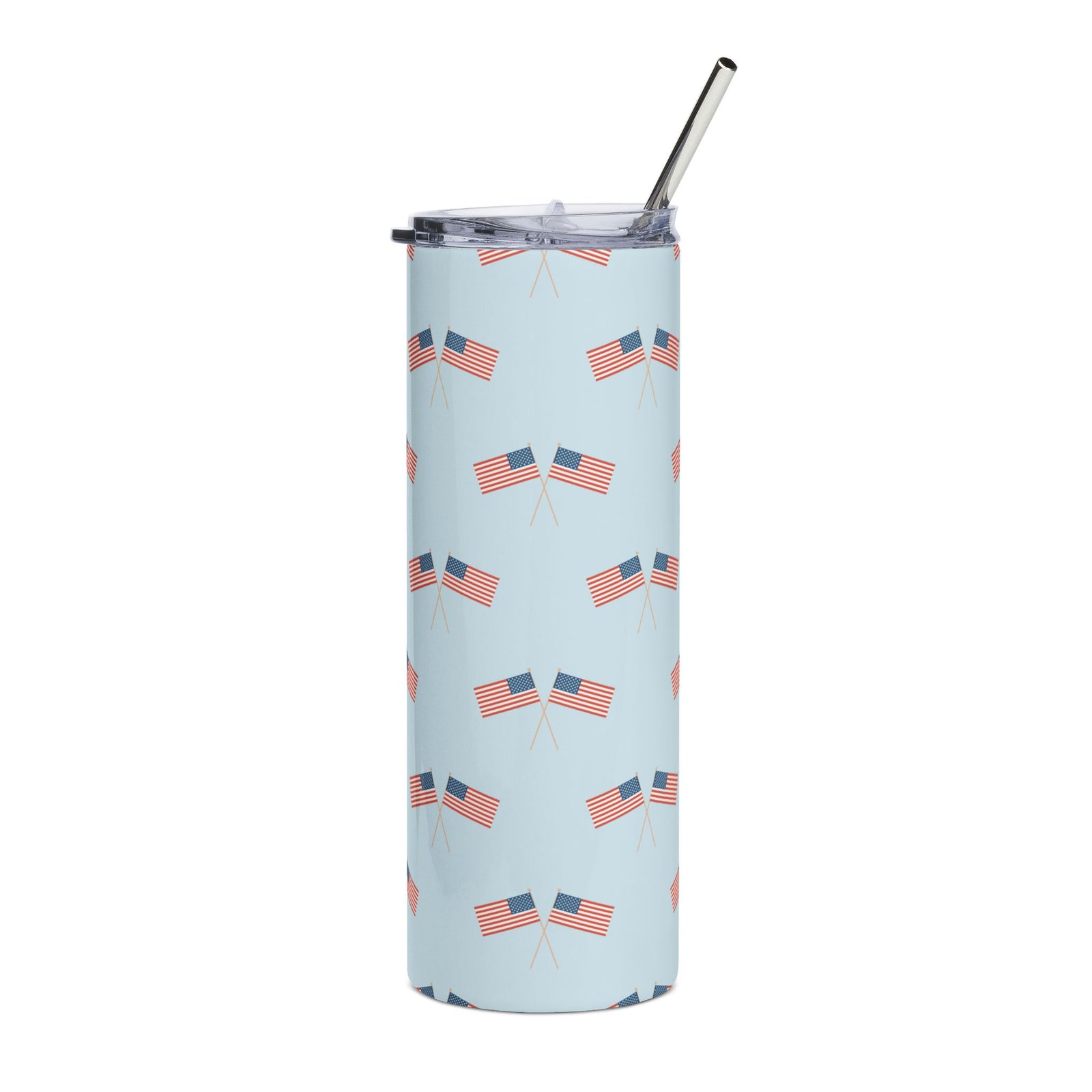 American Flag 20oz Stainless Steel Tumbler Patriotic Insulated Travel Cup