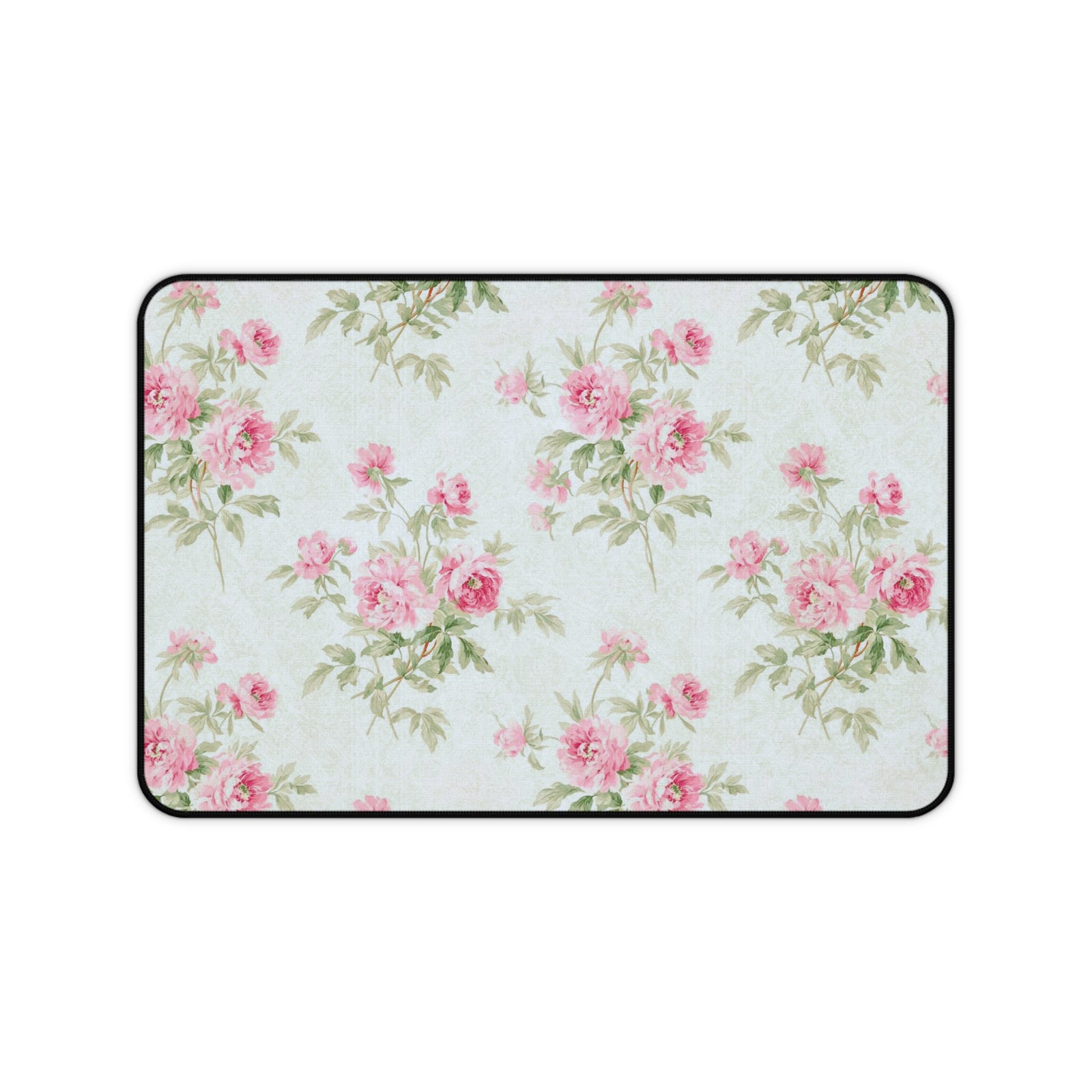 Floral Desk Mat - Elegant Vintage Rose Design for Home Office Decor - Sydney So Sweet