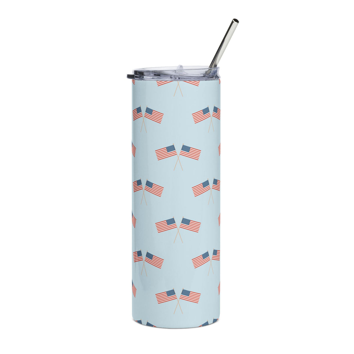 American Flag 20oz Stainless Steel Tumbler Patriotic Insulated Travel Cup