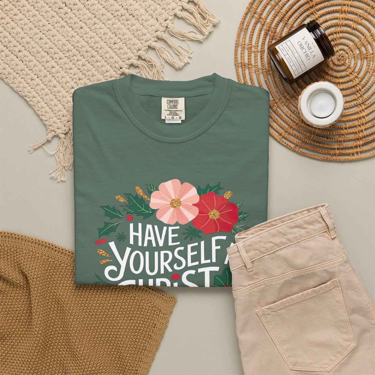 Have Yourself a Christ Filled Christmas T-Shirt Christian Graphic Tee