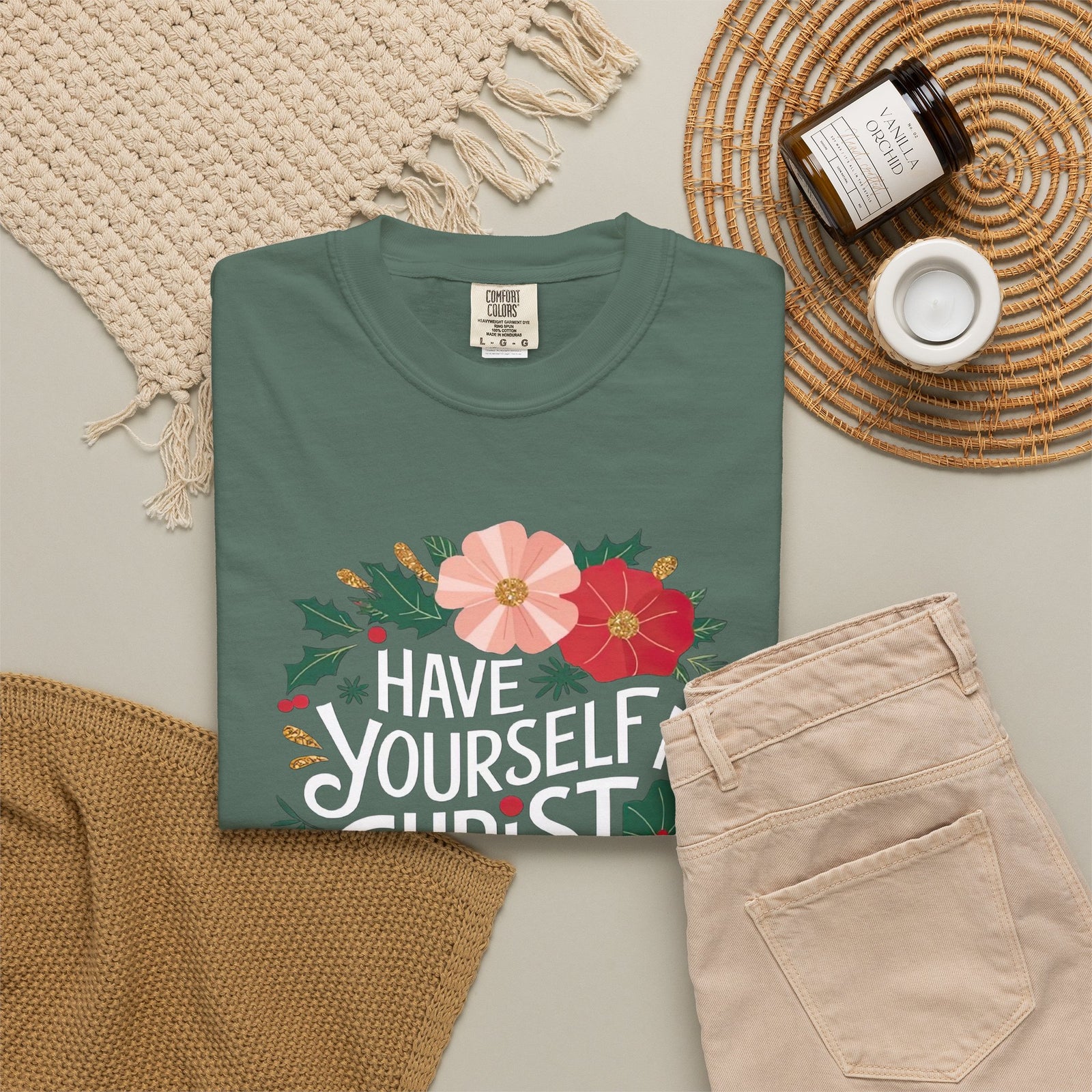 Have Yourself a Christ Filled Christmas T-Shirt Christian Graphic Tee