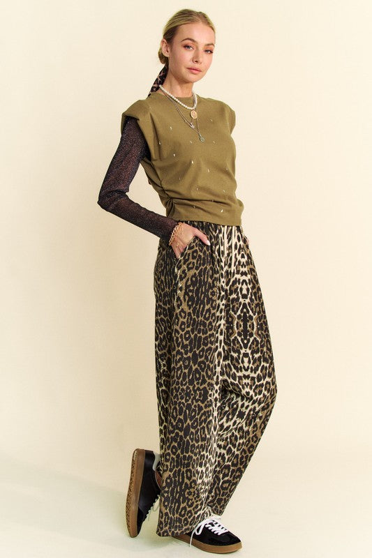 Davi & Dani Leopard Wide Leg Pants - Sydney So Sweet