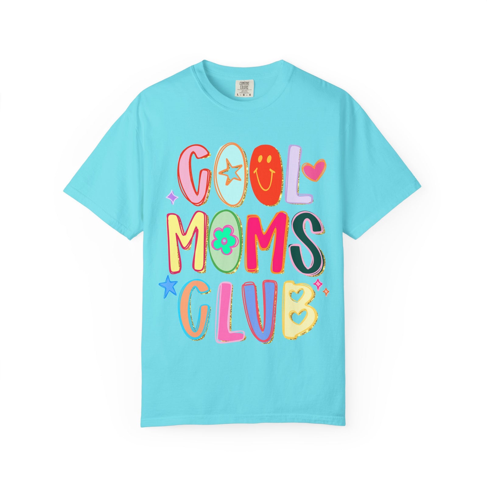 Cool Moms Club T-Shirt Colorful Retro Graphic Tee for Moms