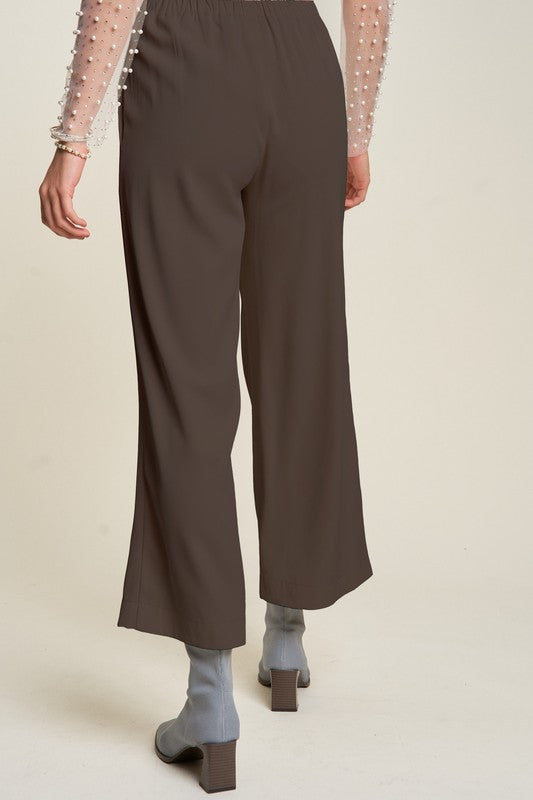 Davi & Dani Wide Leg Mid-Rise Pants - Sydney So Sweet