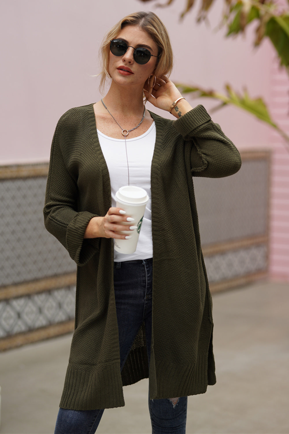 Open Front Long Sleeve Cardigan - Sydney So Sweet