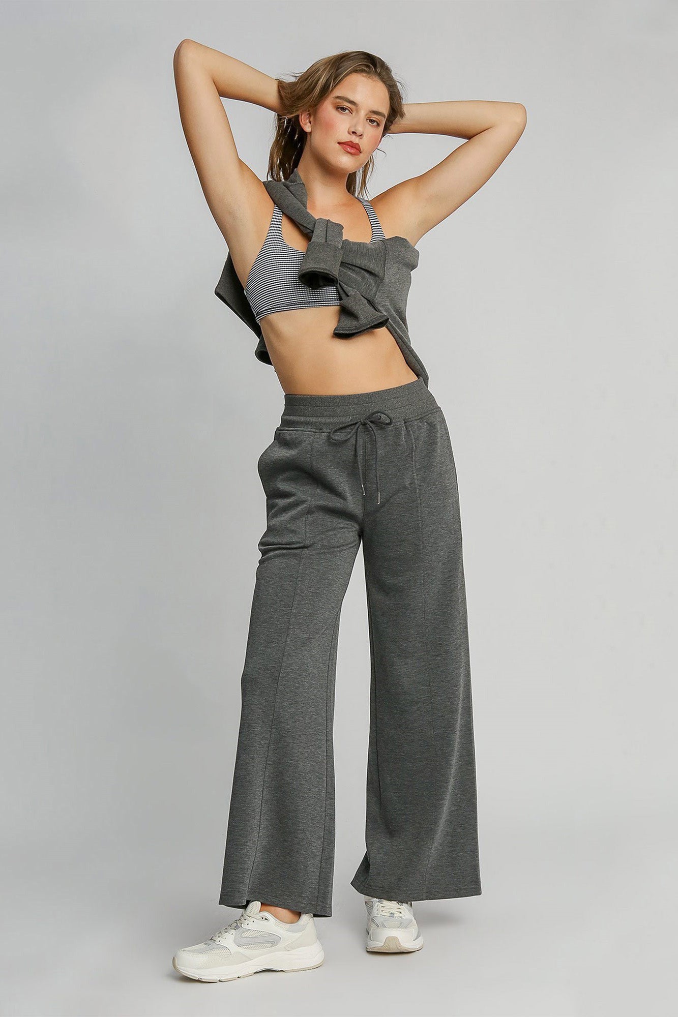 Umgee Full Size Drawstring Wide Leg Pants with Pockets - Sydney So Sweet