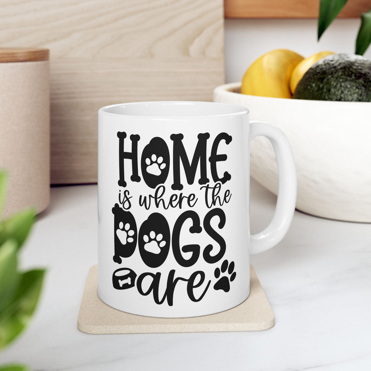 Home is Where the Dogs Are Cute Ceramic Mug Coffee Cup (11oz & 15oz)
