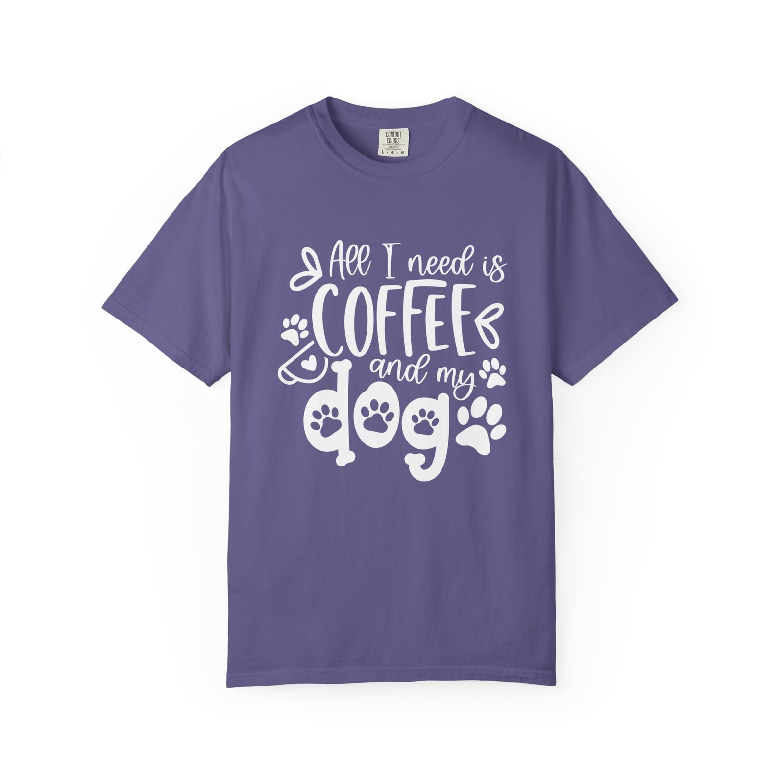 Coffee and My Dog T-Shirt Cute Dog Lover Coffee Graphic Tee