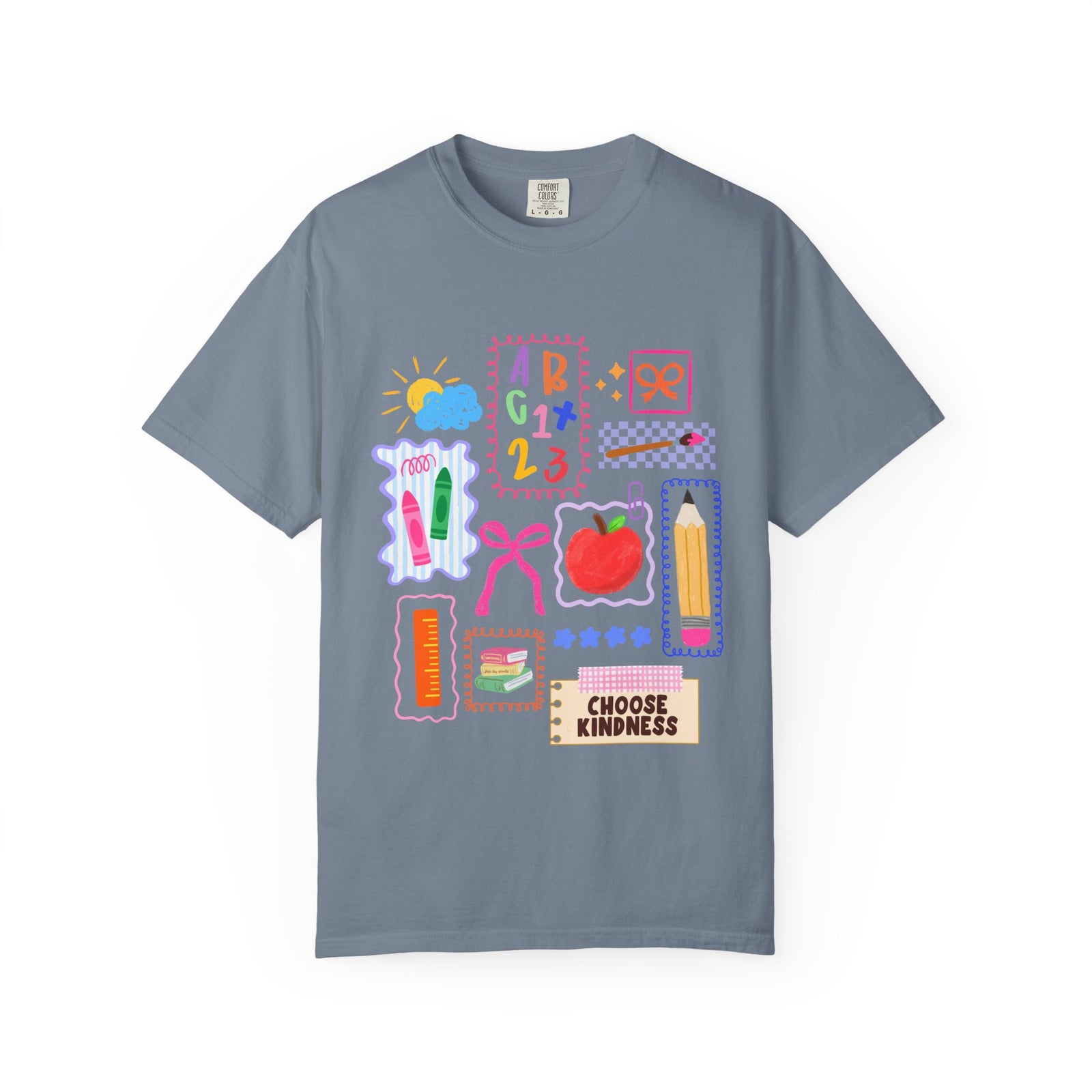 Choose Kindness Coquette Doodles Bow Graphic Teacher Tee Back to School T-Shirt