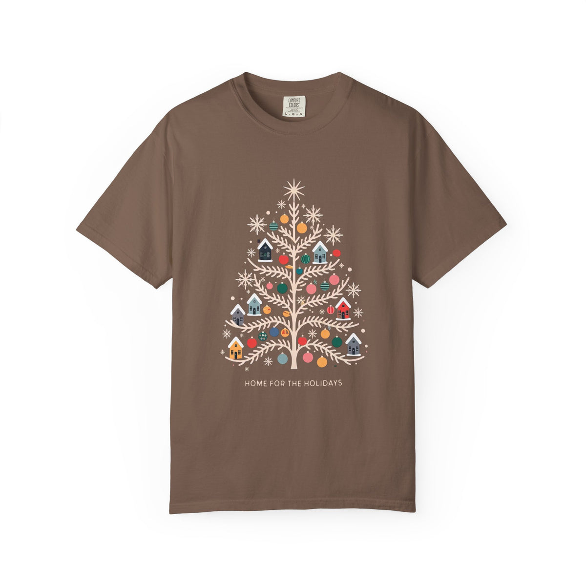 Home for the Holiday Christmas Tree Tee Holiday Graphic T-Shirt