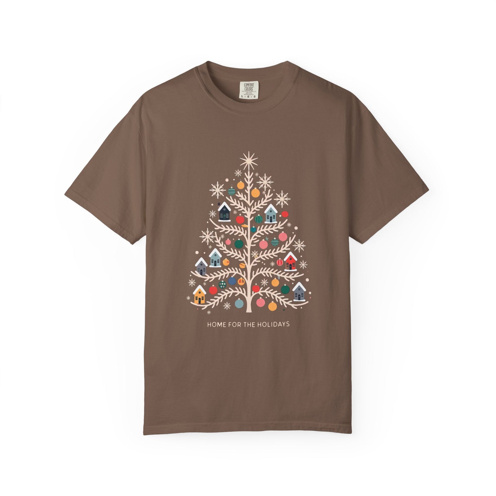 Home for the Holiday Christmas Tree Tee Holiday Graphic T-Shirt