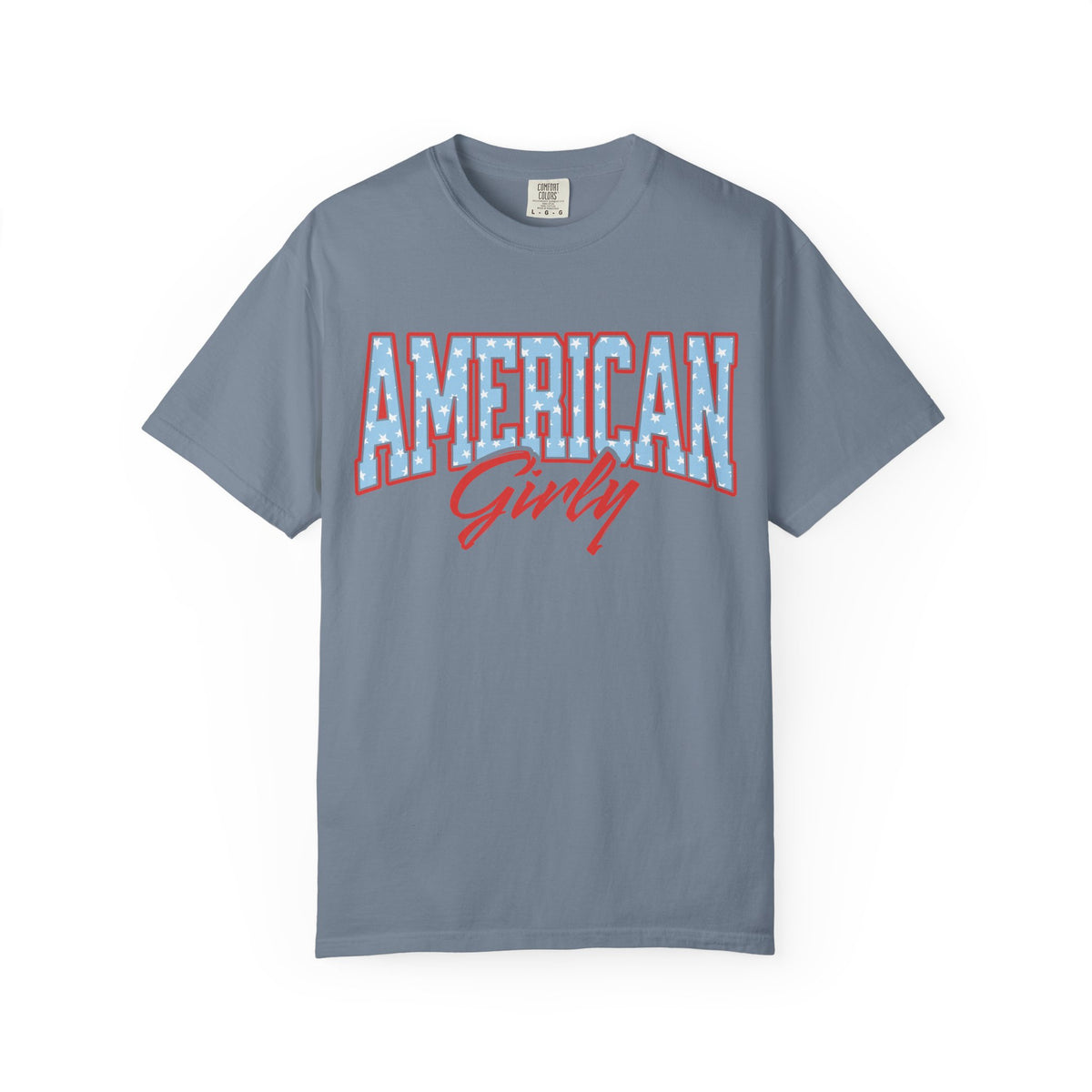 American Girly Varsity Letters T‑Shirt 4th of July Patriotic Tee