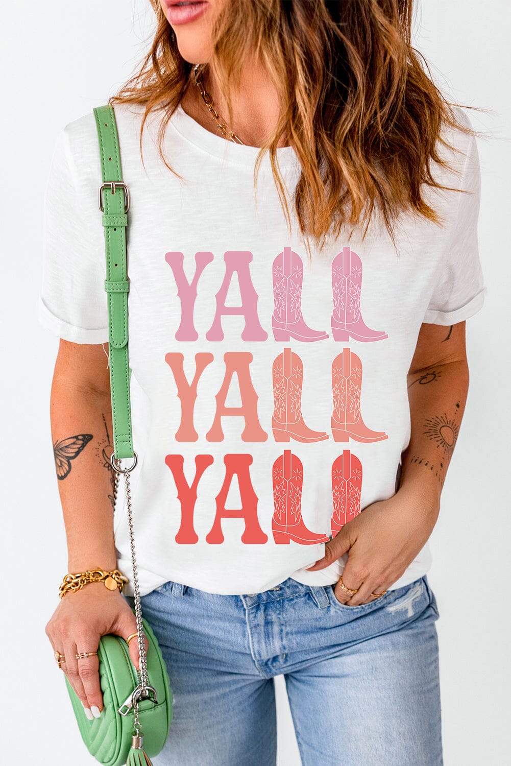 Yall Yall Yall Boots Women's Graphic Short Sleeve T-Shirt - Sydney So Sweet