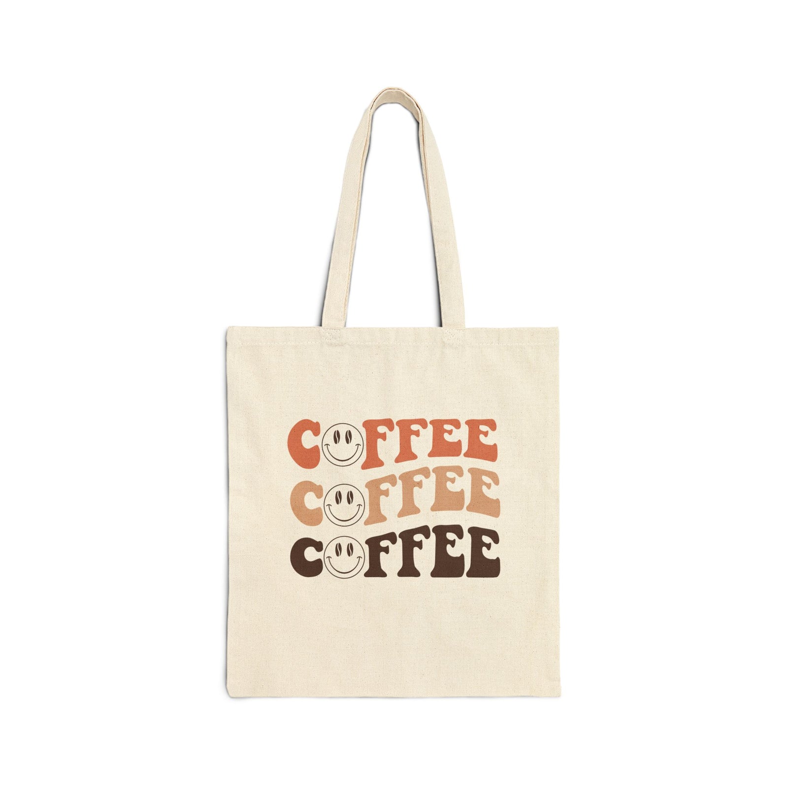 Coffee Coffee Coffee Smile Cotton Canvas Tote Bag