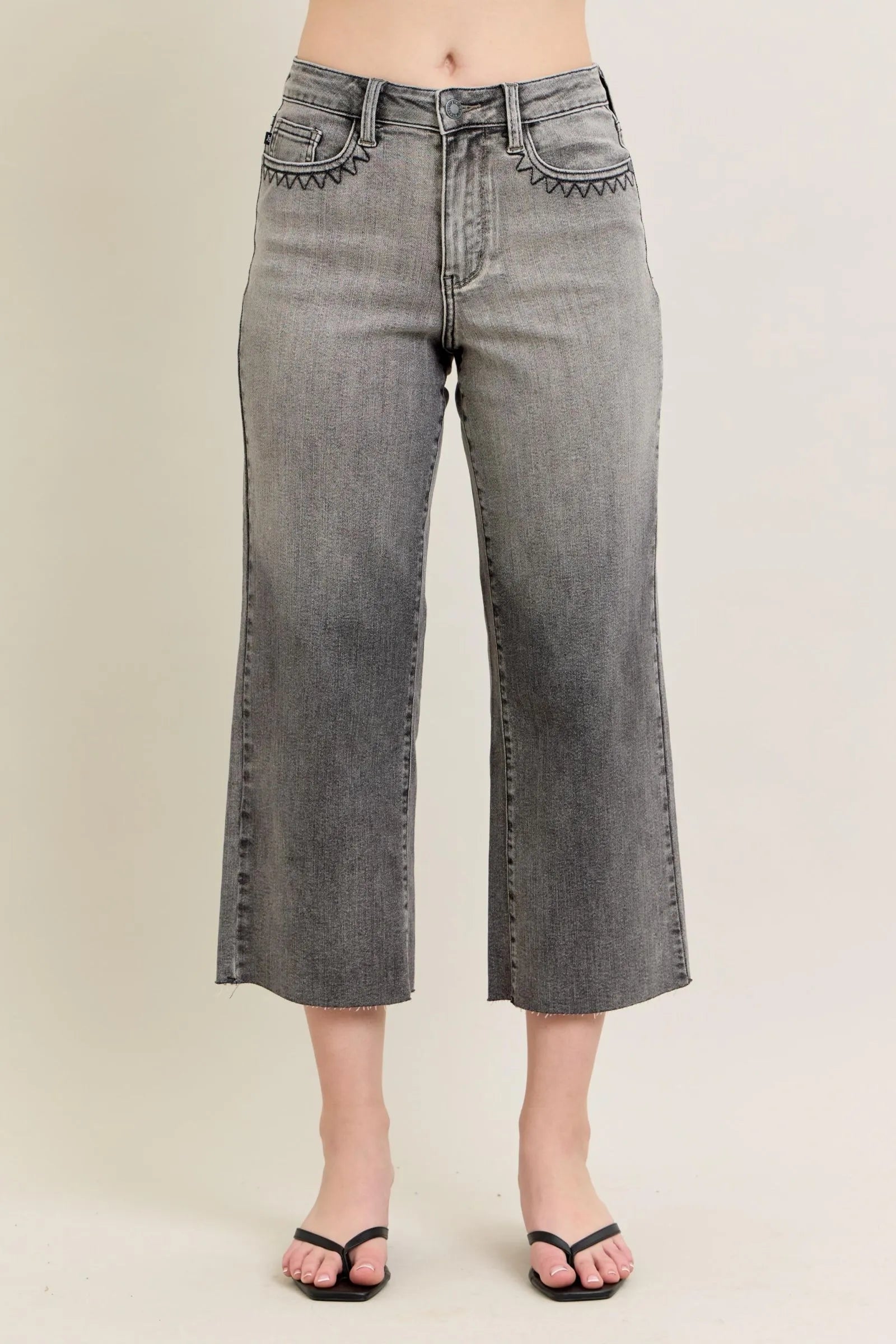 Judy Blue Full Size Wide Leg Capris Jeans Plus Size - Sydney So Sweet