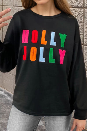 HOLLY JOLLY Round Neck Long Sleeve Top - Sydney So Sweet