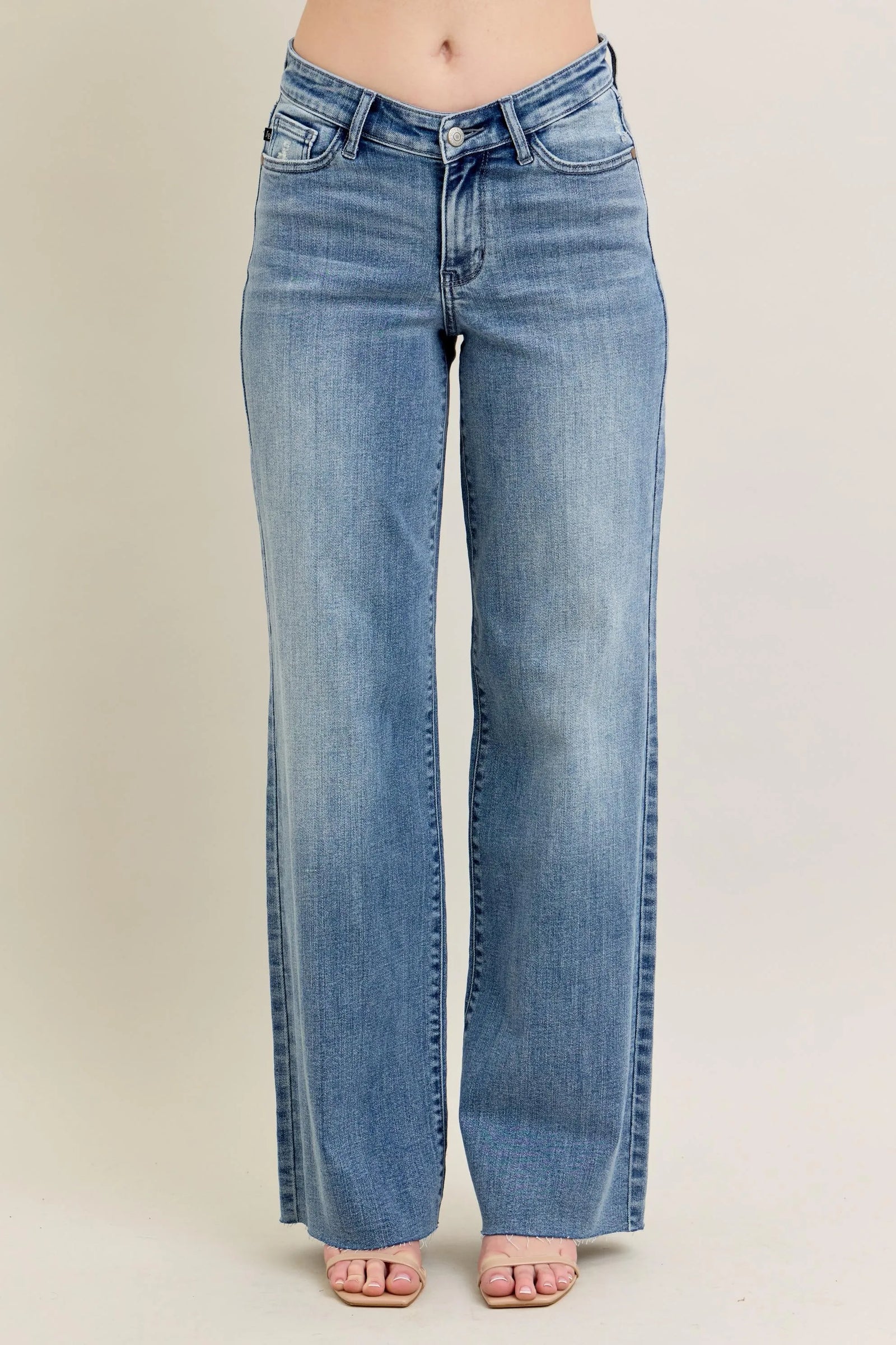 Judy Blue Full Size V - Front Baggy Jeans Plus Size - Sydney So Sweet