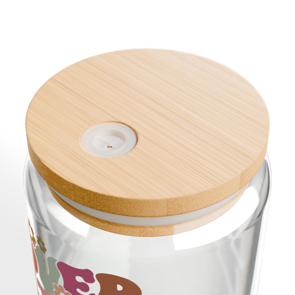 Overstimulated Moms Club Retro Sipper Glass 16oz Reusable Drink Jar with Lid & Straw