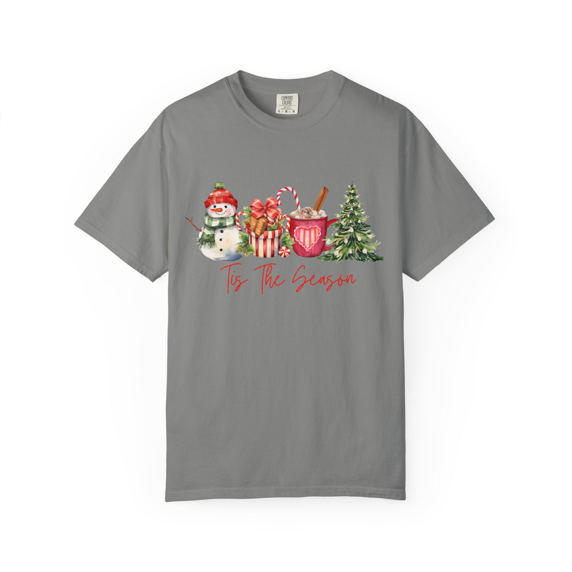 Tis the Season Holiday Tee Vintage Charm Christmas Snowman T-Shirt - Sydney So Sweet