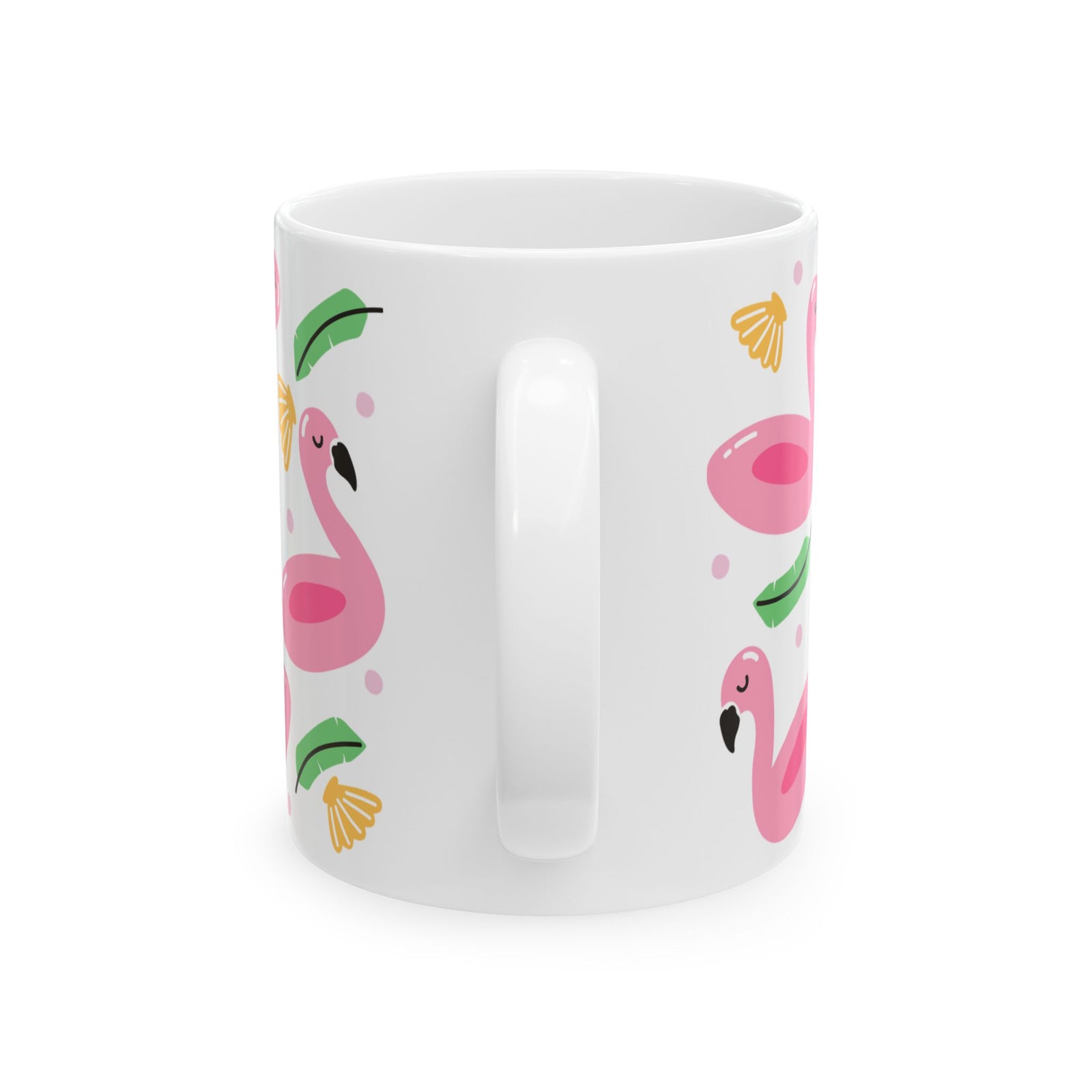 Flamingo Float Cute Ceramic Mug Coffee Cup (11oz & 15oz)