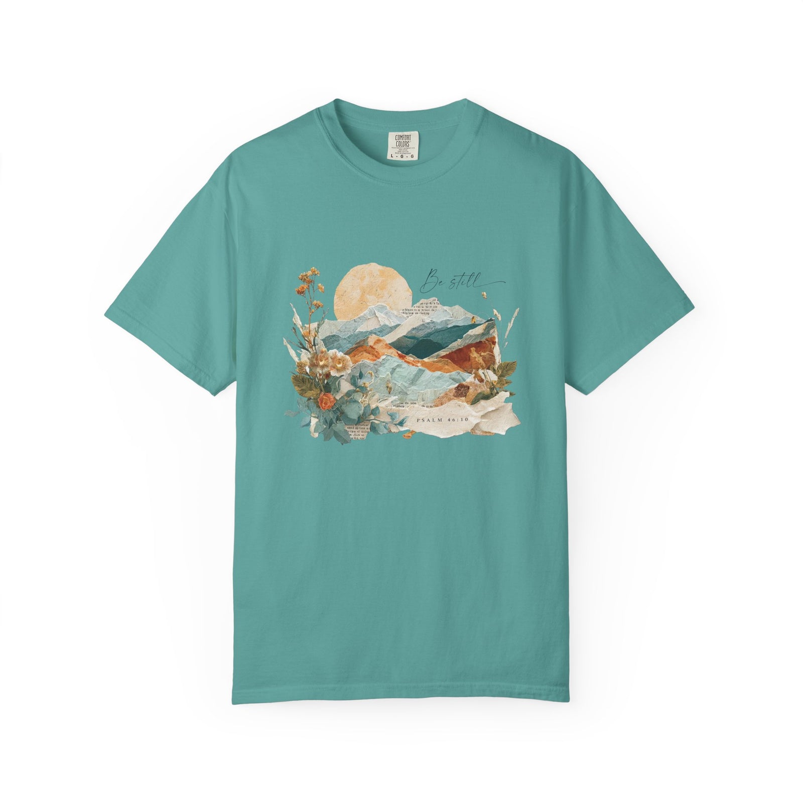 Be Still & Know Psalm & Mountains Graphic T-Shirt Christian Tee