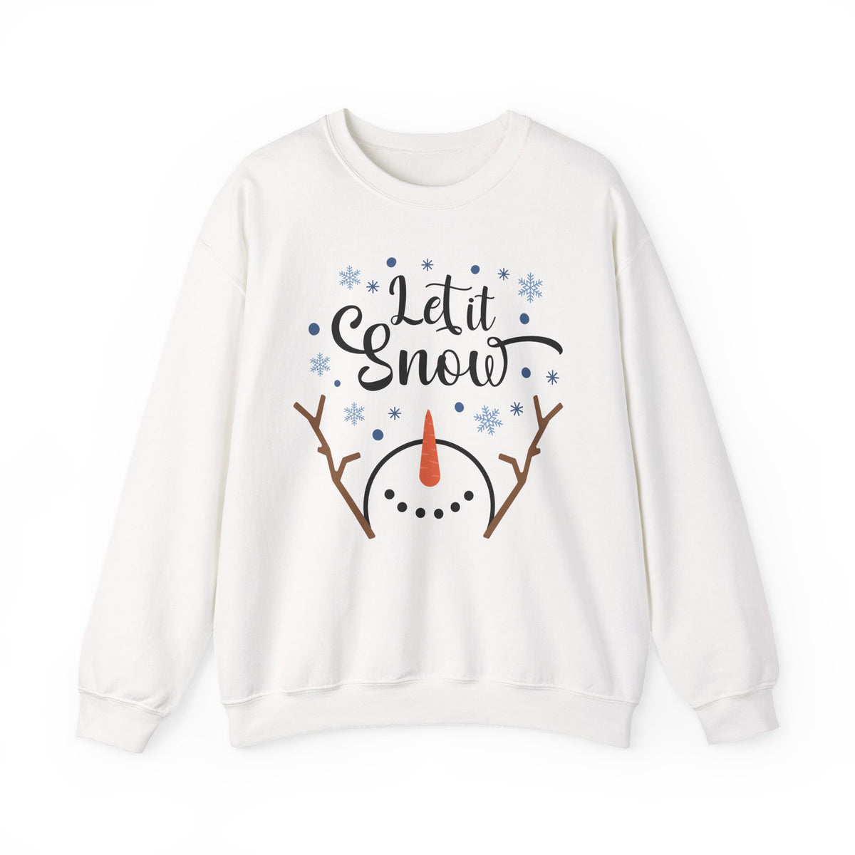 Let it Snow Happy Snowman Winter Crewneck Unisex Sweatshirt